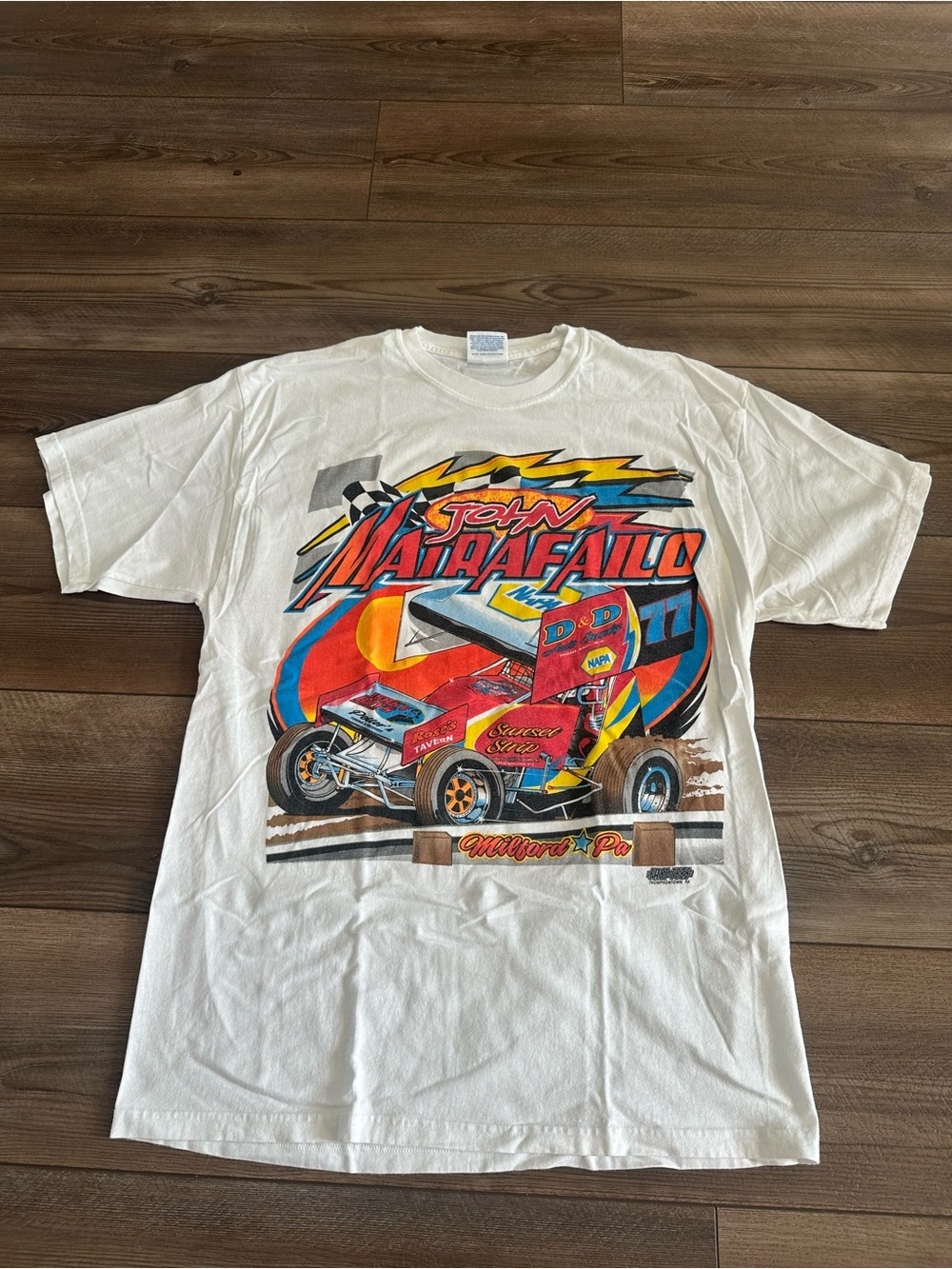 VTG John Matrafailo #77 Racing Motorsport Graphic Logo Tee Sz L